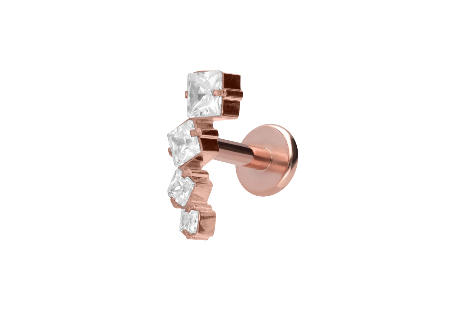 Titan Labret Piercing mit Innengewinde KRISTALLBOGEN